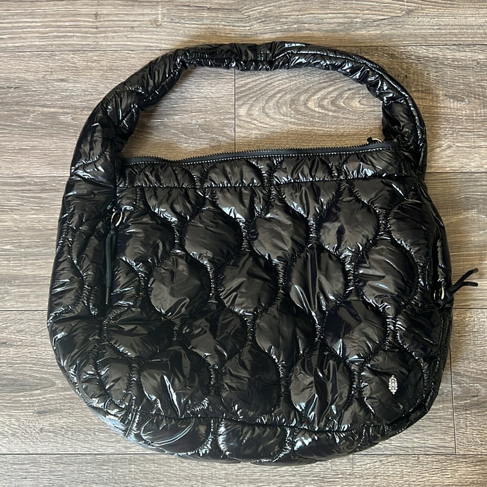 NWOT Free People Surplus Shine Carry All black - Picture 3 of 5
